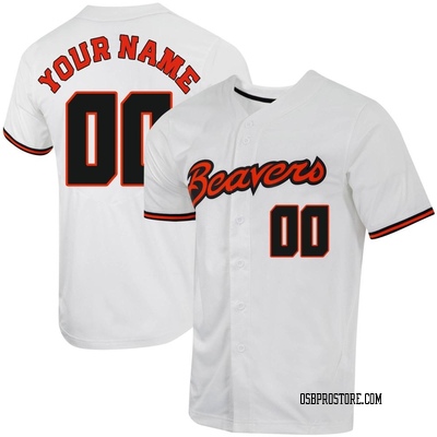 Men's Custom Oregon State Beavers Replica Full-Button Baseball Jersey