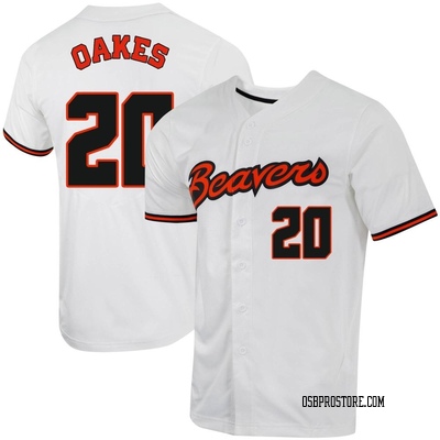 Men's Kellan Oakes Oregon State Beavers Replica Full-Button Baseball Jersey