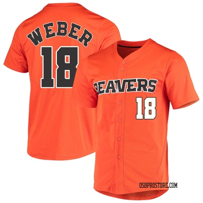 Men's Wilson Weber Oregon State Beavers Replica Vapor Untouchable Full-Button Baseball Jersey - Orange